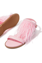 Kids Elle Feather Leather Sandals
